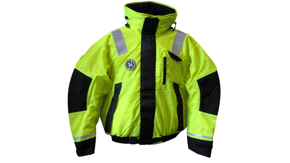 Firstwatch Hi-Vis Flotation Bomber Jacket - Hi-Vis Yellow/Black - Small 46482