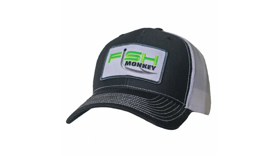 Fish Monkey Hat Mr Patch, Black/White, One size, FM77-BLWH