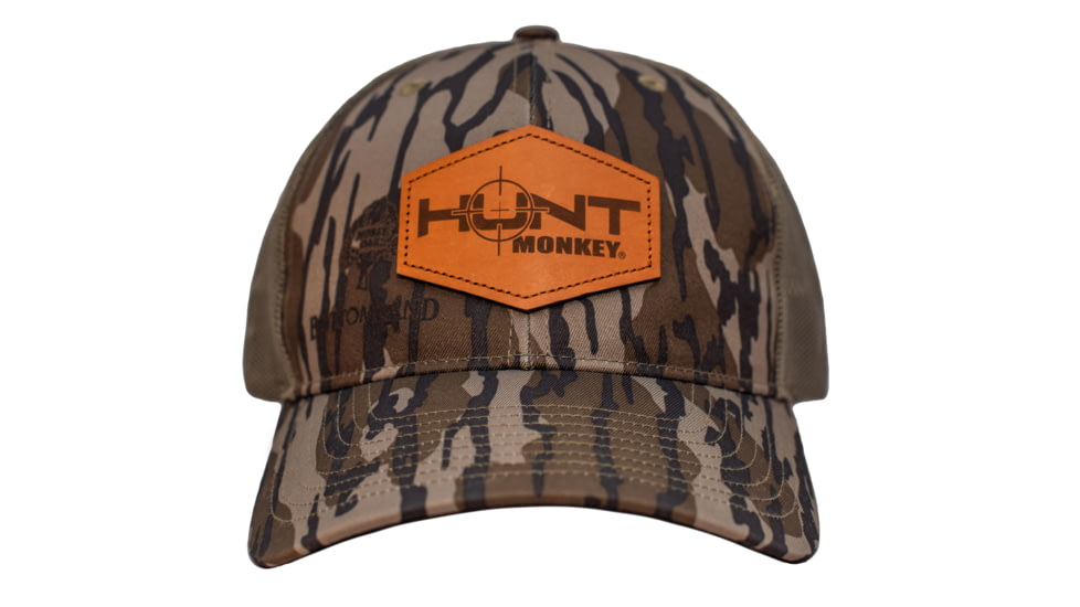 Fish Monkey Hunt Genuine Leather Applique Hat, Original Bottomland, One size, HM802-OBL