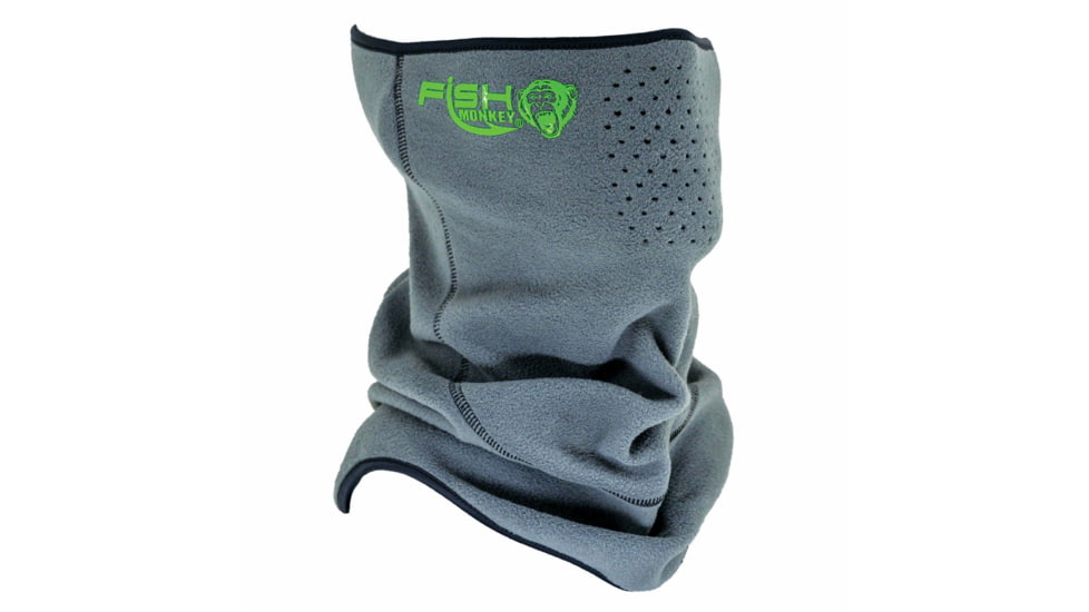 Fish Monkey Yeti Fleece Face Guard, Grey, One size, FM41-GRY