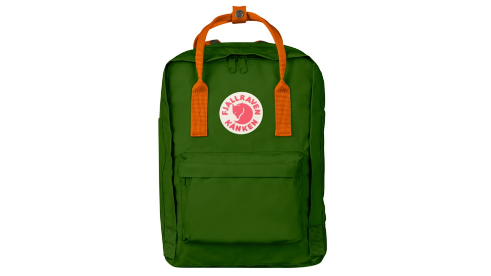Fjallraven Kanken 13 Inch Laptop Backpack, Leaf Green/Burnt Orange