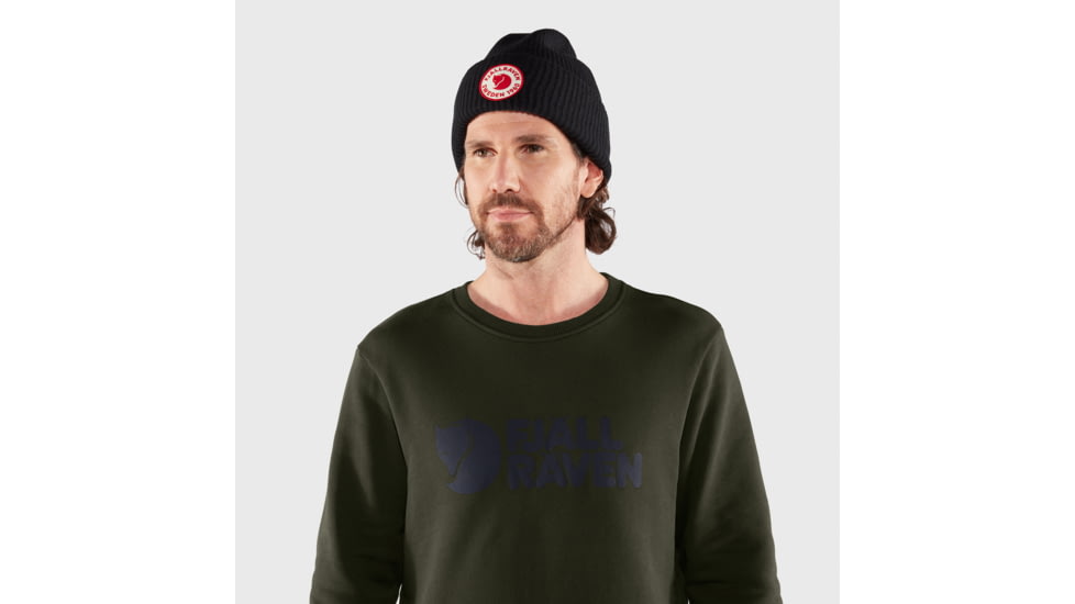 Fjallraven Logo Sweater - Mens, Deep Forest, Medium, F84142-662-M