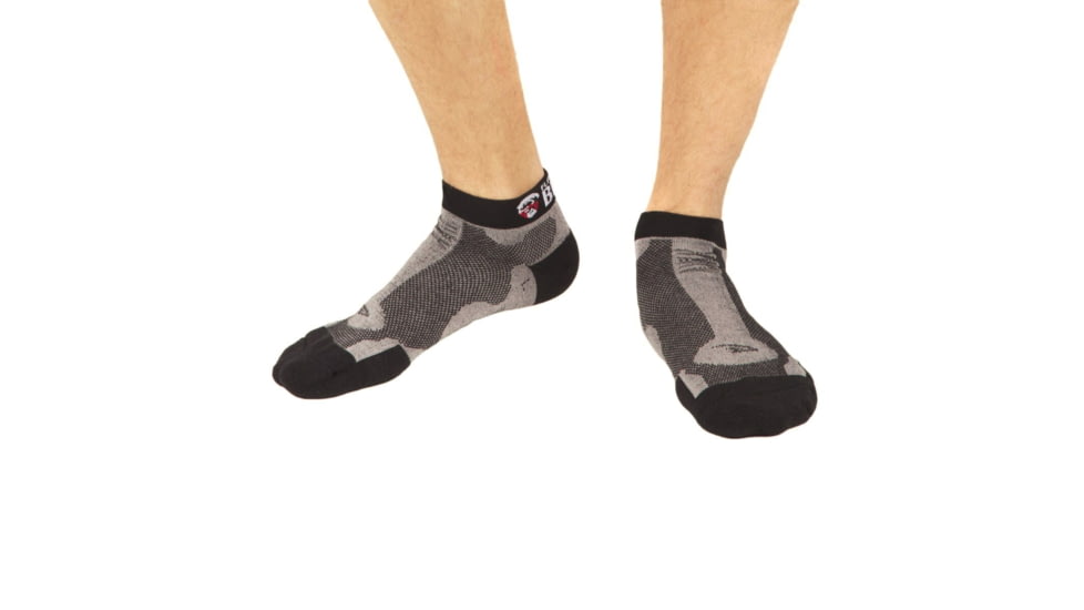 Flagrant Beard 1 in Low Cut Socks, Gray / Black, Small, 3004-0