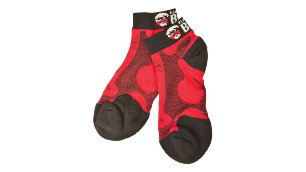 Flagrant Beard 1 in Low Cut Socks, Red / Black, Small, 3003-0