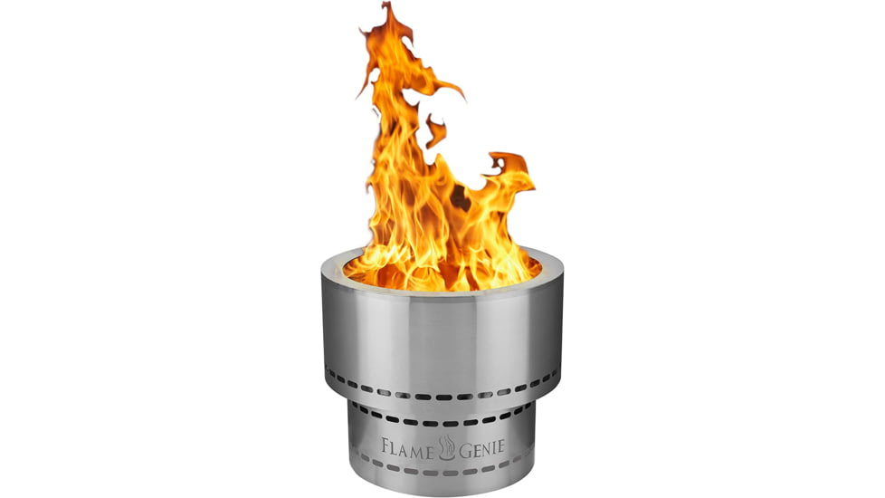 Flame Genie INFERNO Wood Pellet Fire Pit, Stainless Steel, FG-19-SS