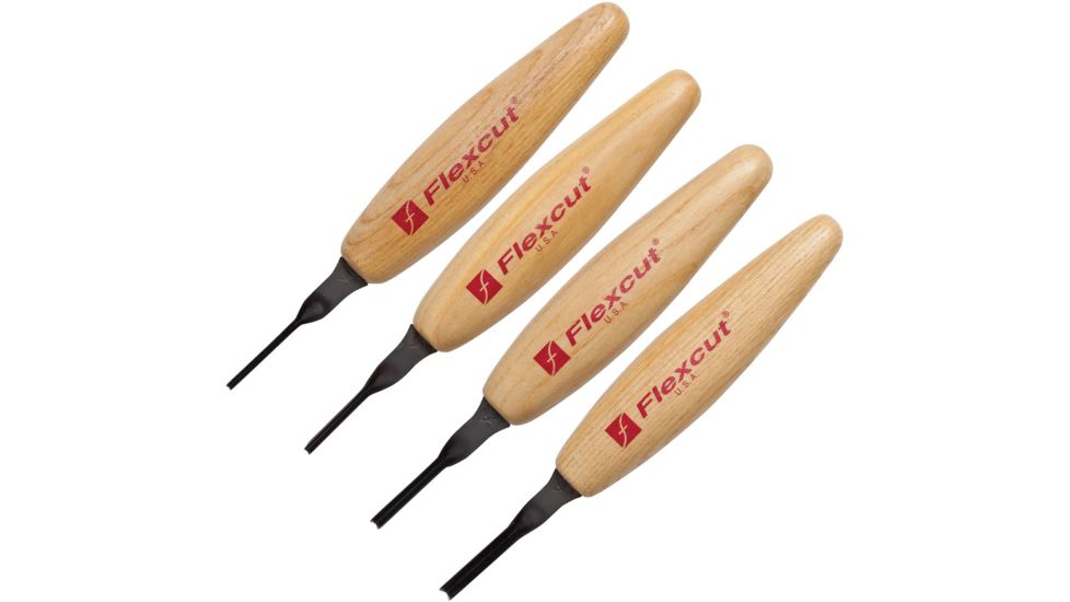 Flexcut Parting Micro Tool Set 45 degree,1.75in,Carbon Steel,Wood Handles, MT600