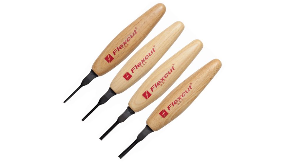 Flexcut Parting Micro Tool Set 60 degree,1.75in,Carbon Steel,Wood Handles, MT700