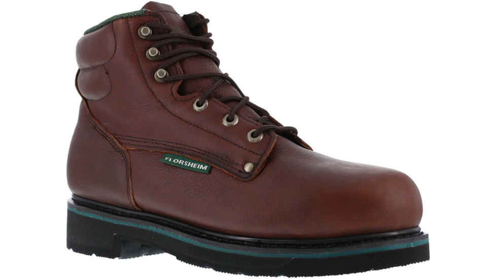 Florsheim Utility Plain Toe 6in. Boot, Brown, 10 FE665-BRN-10-MEN-E