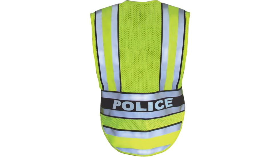 Flying Cross Pro Series Hi-Vis Safety Vest w/ Navy Band &amp; POLICE Lettering, LAPD Navy, 2XL, 71500P862XLNA