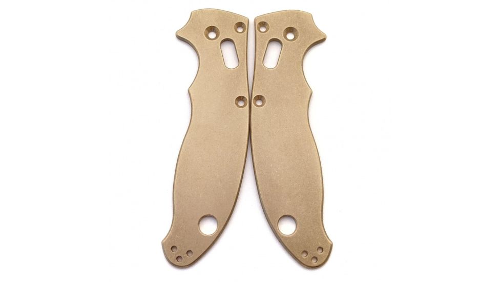 Flytanium Brass Scales for Spyderco Manix 2, Antique Stonewash, FLY-0355