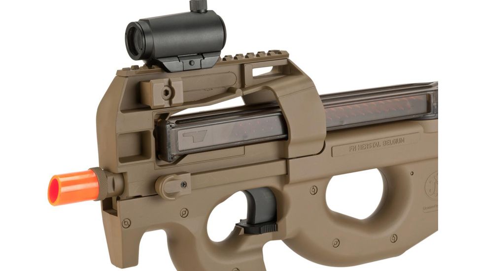 FN Herstal Licensed P90 Full Size Metal Gearbox Airsoft AEG, Dark Earth, Large, 200956