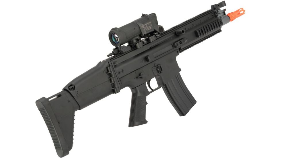 FN Herstal Licensed SCAR-L Airsoft AEG Rifle, Polymer Body, Black, Large, 200961