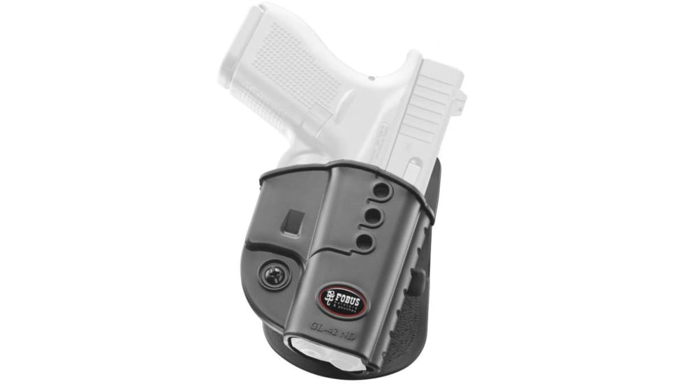 Fobus GL-42 ND Polymer OWB Paddle Holster, Glock 42, Right Hand, Black, GL-42ND