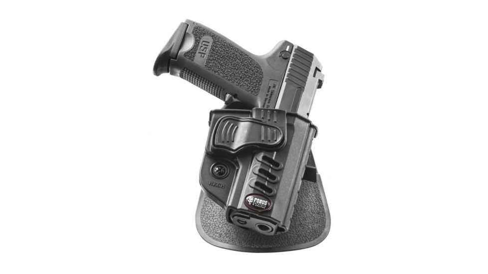Fobus H&amp;K USP Compact and Full-size 9mm/.40 CH Rapid Release System Level 2 Holster, Black, Paddle HKCH