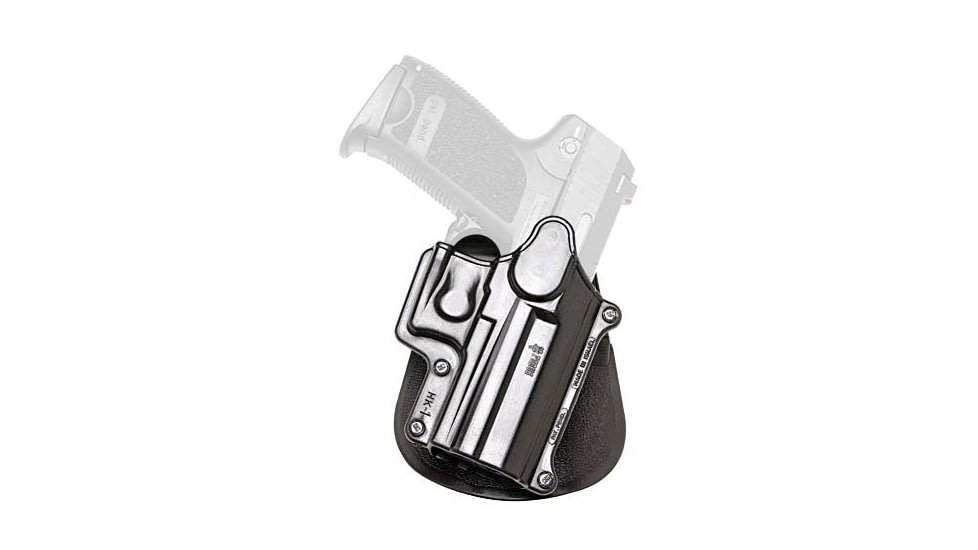 Fobus Standard OWB Roto-Paddle Holster, H&amp;K Compact &amp; USP 9mm, 40/45, Full Size 9mm, 40, S&amp;W Sigma 9/40 VE/E/G, FN49, Taurus Millenium .40, Left, Black, HK1RPL