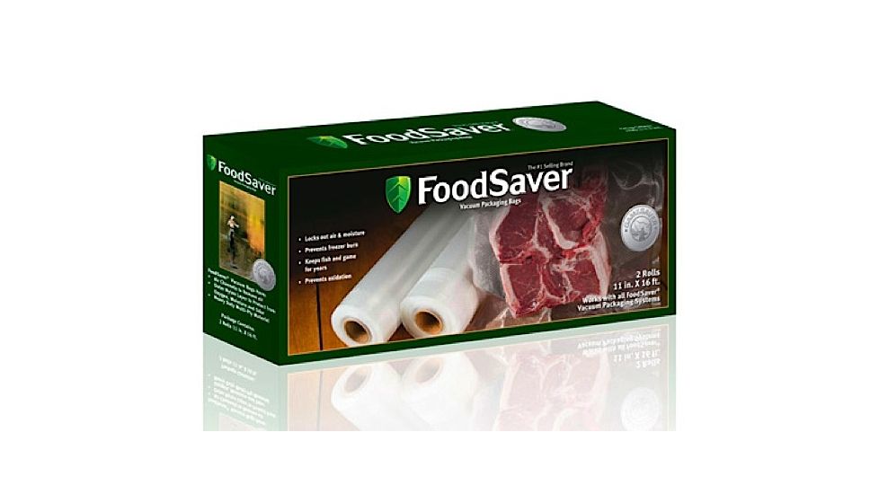 Foodsaver GameSaver Heavy Duty Food Storage Rolls,11inx16ft, 2Pk, Clear, FSGSBF0606