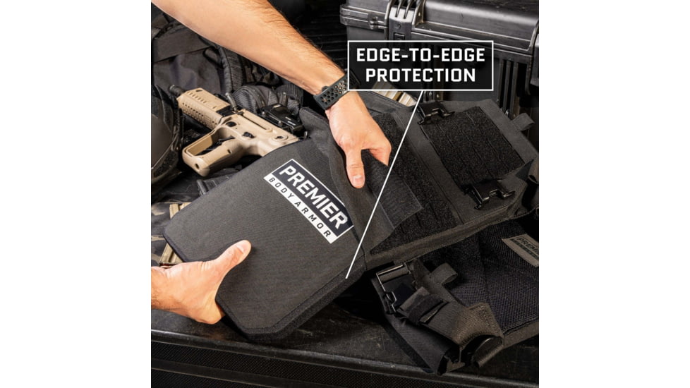 Fortis Manufacturing GT/RF2 Level III+ Armor Plate, Multi-Curve, 10x12in, Black, FOR-9503