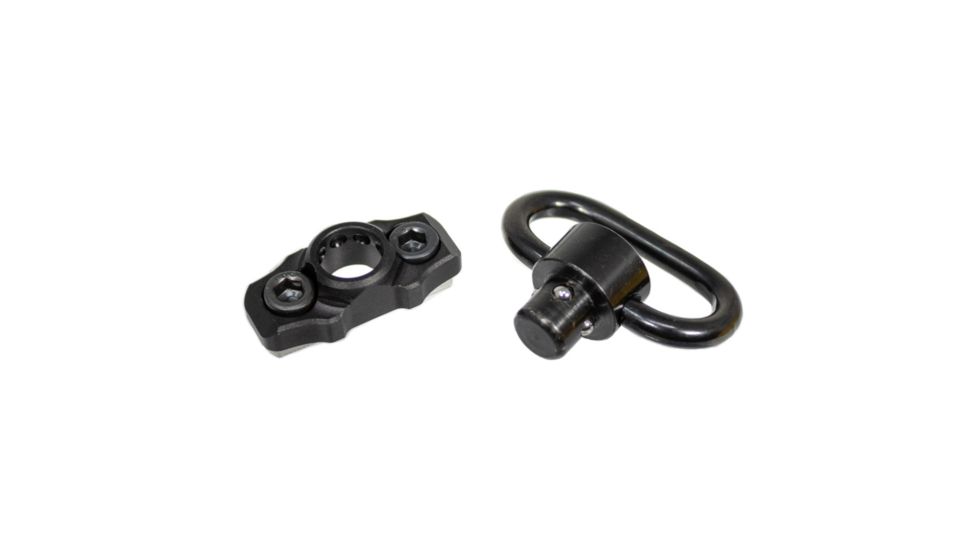 Fortis Manufacturing Quick Detach Sling Mount w/QD Swivel, M-LOK, Black QD-ALUM-ML-SWIVEL
