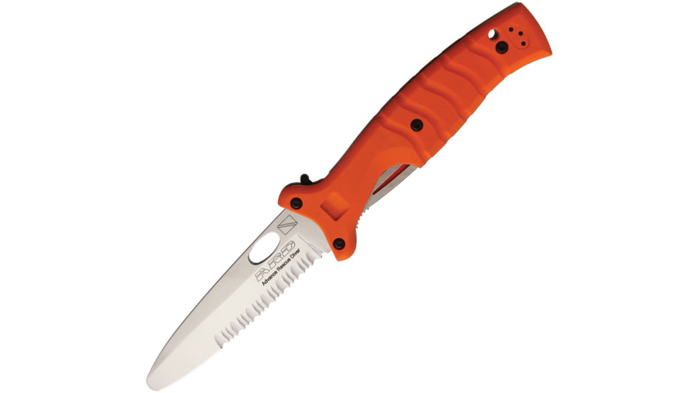 Fox Advance Rescue Dive Knife, 4.25 mirror finish partially serrated Bohler N690, Orange G10 handle, 01FX401OR