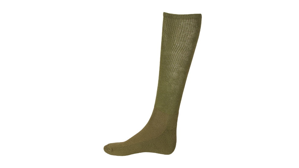 Fox Outdoor Silver Enhanced Sock, Olive Drab, Large, TS-30 L