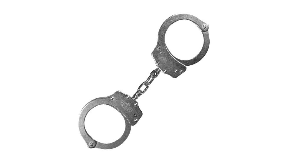 Fox Outdoor UZI Double-Lock Plated Steel Handcuffs, Silver, 39-35