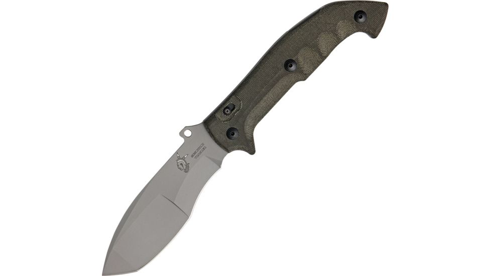 Fox Trakker Meskwaki Folding Knife,6.75in closed,N690Co Cobalt Vanadium Stainless Blade,Green Micarta Handle FOX500