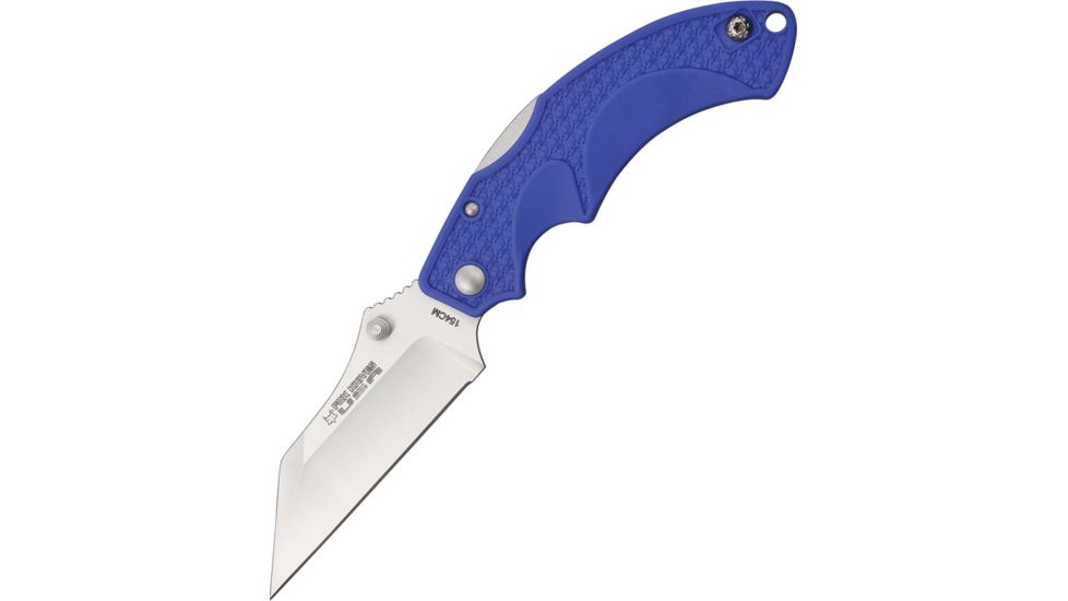 Fox USA Drago Folding Knife,4.625in closed,Wharncliff Blade,Textured Blue Frn Handle FOXDRGWCBL
