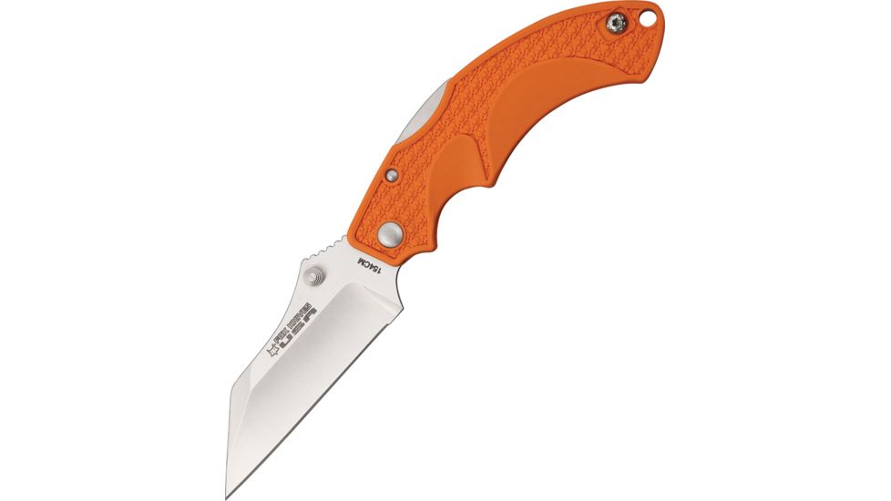 Fox USA Drago Folding Knife,4.625in closed,Wharncliff Blade,Textured Orange Frn Handle FOXDRGWCOR