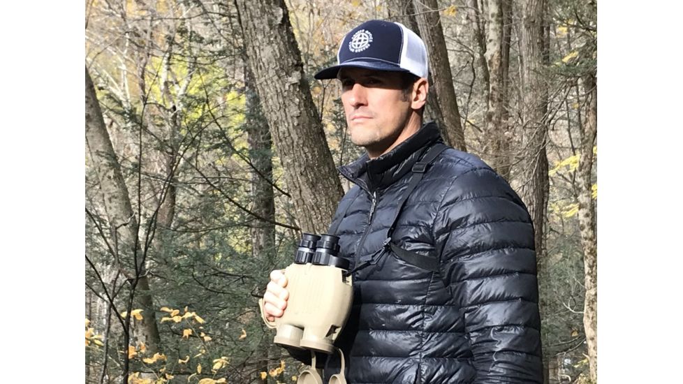 Fraser Optics Fraser S250 Stabilized Binocular, Black Body, Tan, 18002-200-1-1