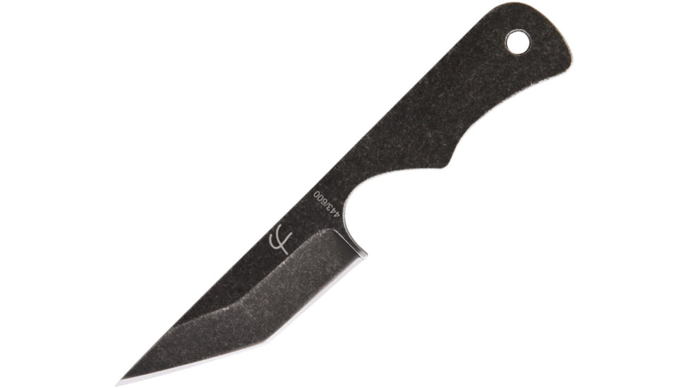 Fred Perrin Le Tanto Knife, 2.25 black stonewash finish 440C stainless tanto , One-piece construction, FP1902