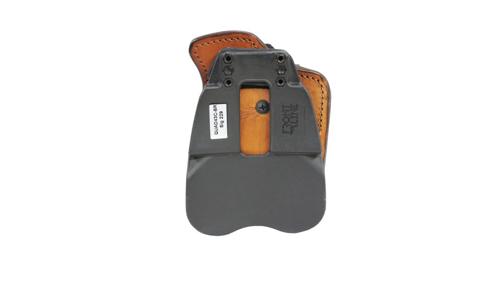Front Line In/Out/Rt/Lft LthrHlstrSuede SigP229Brwn QUAD43C-BR