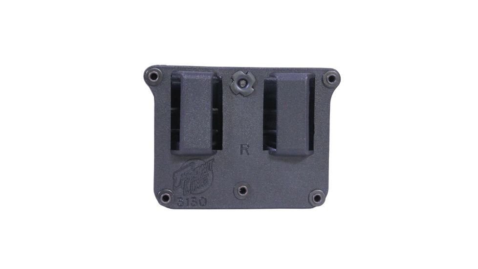 Front Line Polymer Pouch For Two Magazines, With Adjustment Screw. Fits 9Mm/.40 Magazines - Belt-Loop Version, Black J3130