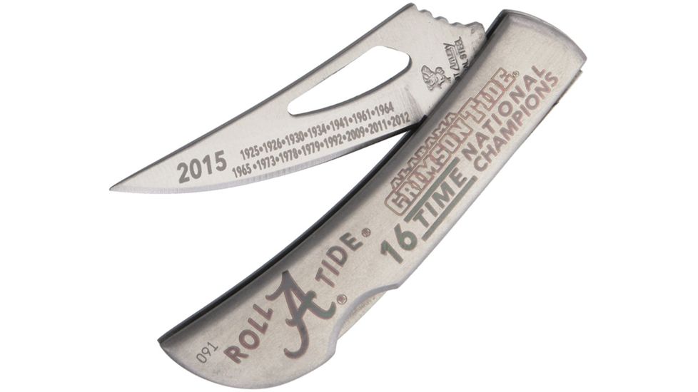 Frost Alabama Lockback Folding Knife,2.25in,Stainless Steel,Standard Edge,Satin,Stainless Handle FAL15483SS