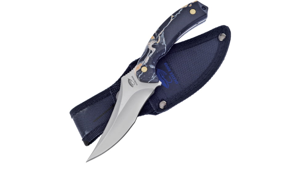 Frost Camo Fixed Blade Knife, 7in Overall, 3.25in, Satin Finish Stainless Blade, Camo ABS Handle, Nylon Sheath, OC-125B/GD