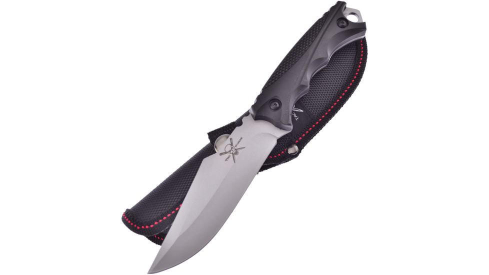 Frost Fixed Blade Knife, 4.5in, 3Cr13 Stainless Steel, Standard Edge, Black, Rubber Handle FTX01BLK