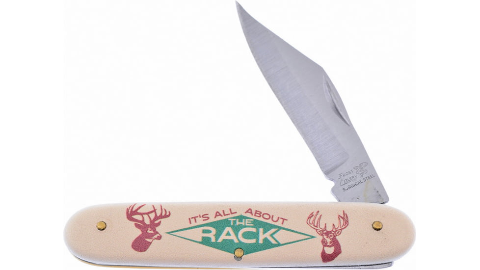 Frost Folder Novelty Folding Knife, Ivory POM handle, N-228