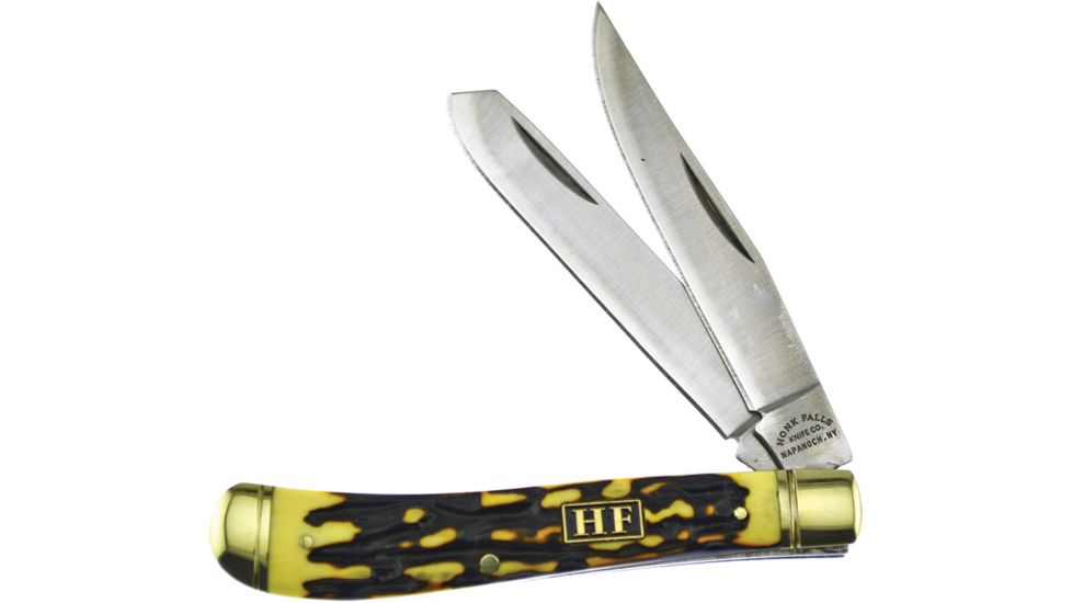 Frost Honk Falls Trapper Im Stag Folding Knife,Clip and Spey,Imitation Stag Handle FHF508IS