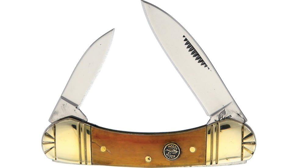 Frost Little Canoe Ocoee River Folding Knife, Ox horn handle, OC-161OX