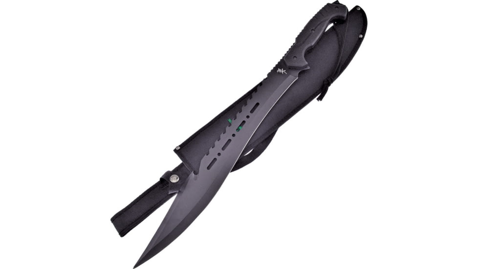 Frost Machete, Tac Xtreme, 25in Overall, 17.5in Black SS Clip Point, Black Rubberized ABS Handle, TX-481BK