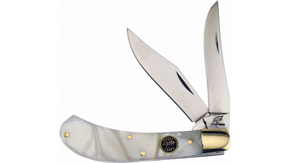 Frost Saddlehorn Imitation Pearl Ocoee River Folding Knife, Imitation pearl handle, OC-528IP