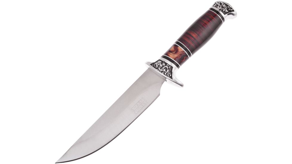 Frost Sharps Pakkawood Dagger Fixed Blade Knife, 6.5in, 3Cr13 Stainless Steel, Standard Edge, Satin, Resin and Pakkawood Handle FSHP2001
