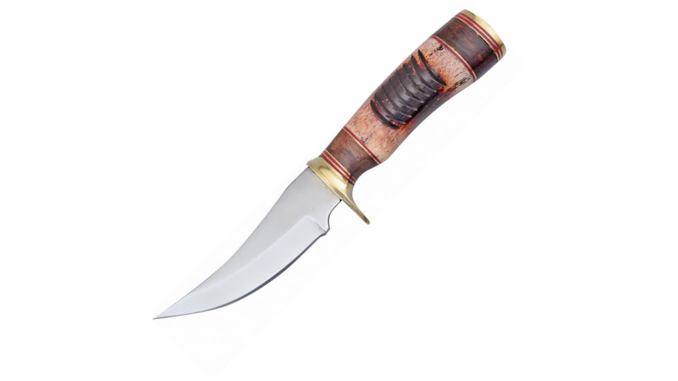 Frost Skinner Torch Bone Knife, 4.5 satin finish stainless skinner blade, Torched bone handle, BKH-225R/TB