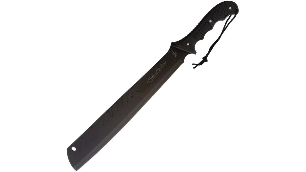 Frost Tac Xtreme Fixed Blade Knife, 18in, Stainless Steel, Standard Edge, Black Handle FTX111