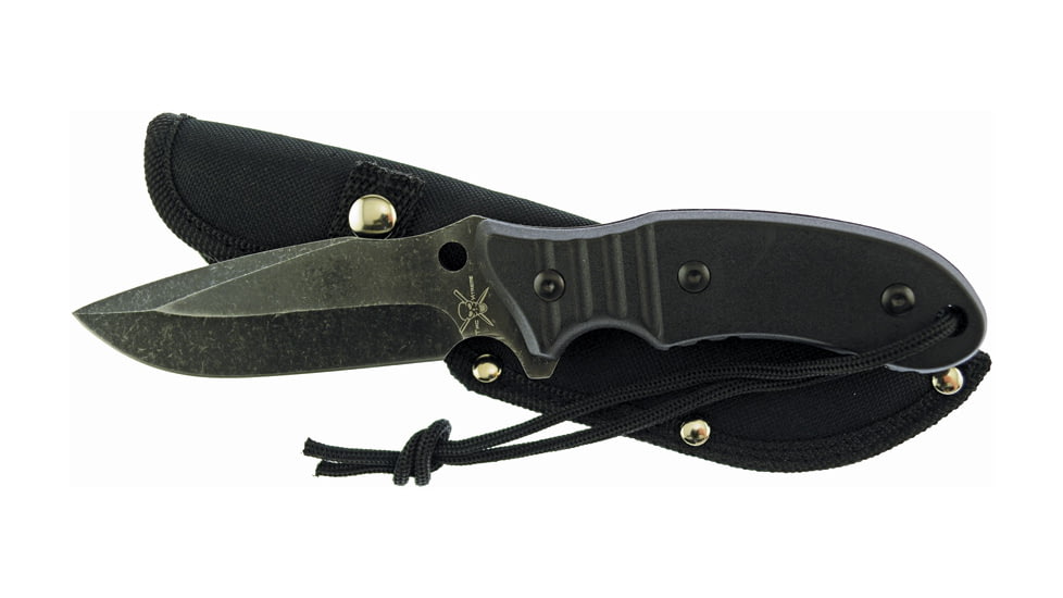Frost Tac Xtreme Fixed Blade Knife, 9in, 4.75in, Black Stonewash, Black, Composition Handle FTX056B