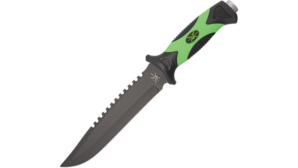Frost Tac Xtreme Zombie Fixed Blade Knife, 7.5in, Drop Point, Black, Composition Handle FTX053GRB