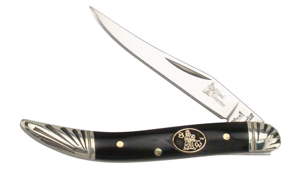 Frost Toothpick Cape Buf Horn Folding Knife, Mirror SS Long Clip Blade, Buffalo Horn Handle, SW-109CBH