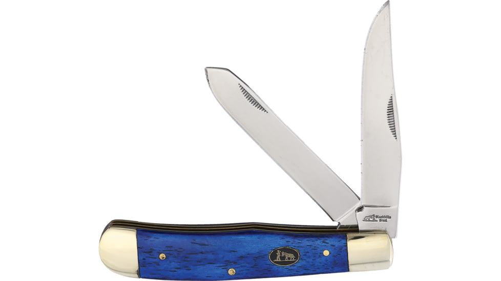 Frost Trapper Folding Knife, Blue smooth bone handle, BKH-108BLSB