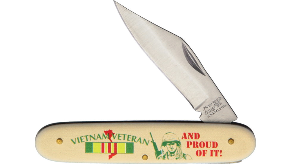 Frost Vietnam Folder Novelty Folding Knife, Ivory POM handle, N-7G/Y