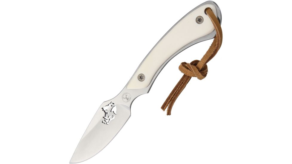 Frost Whitetail The Tusk Skinner Fixed Blade Knife, 2.75in, White, Smooth Bone Handle FWT443WSB