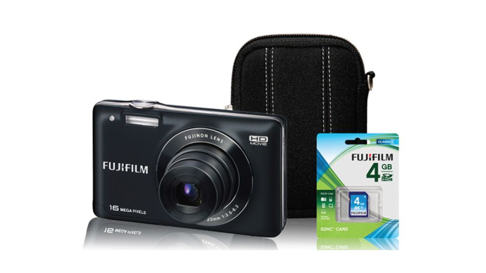 Fuji FinePix JX580 5x Digital Camera - Bundle with Case, Batteries, 4GB Card